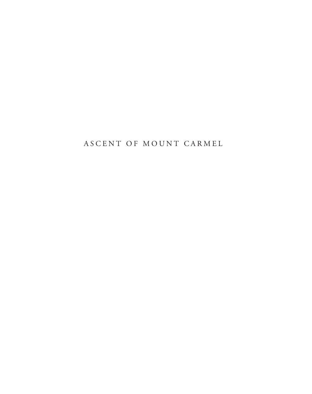 Ascent of Mount Carmel