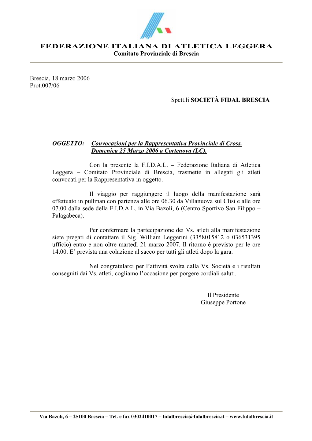 Convocazioni Per Cortenova