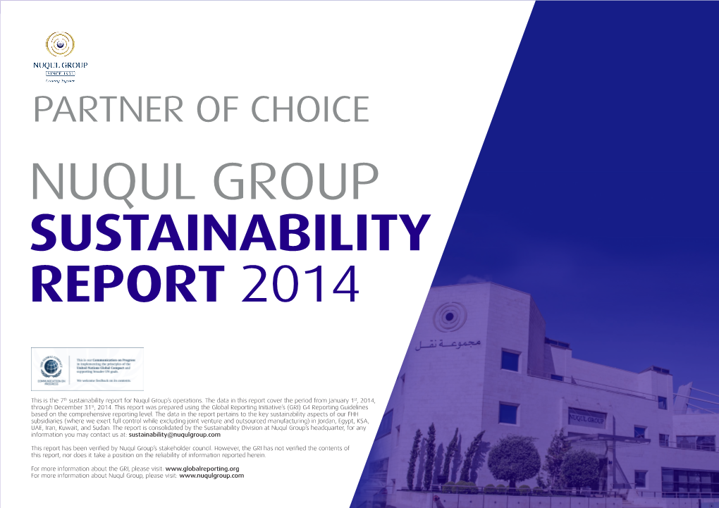 Nuqul Group Sustainability Report 2014