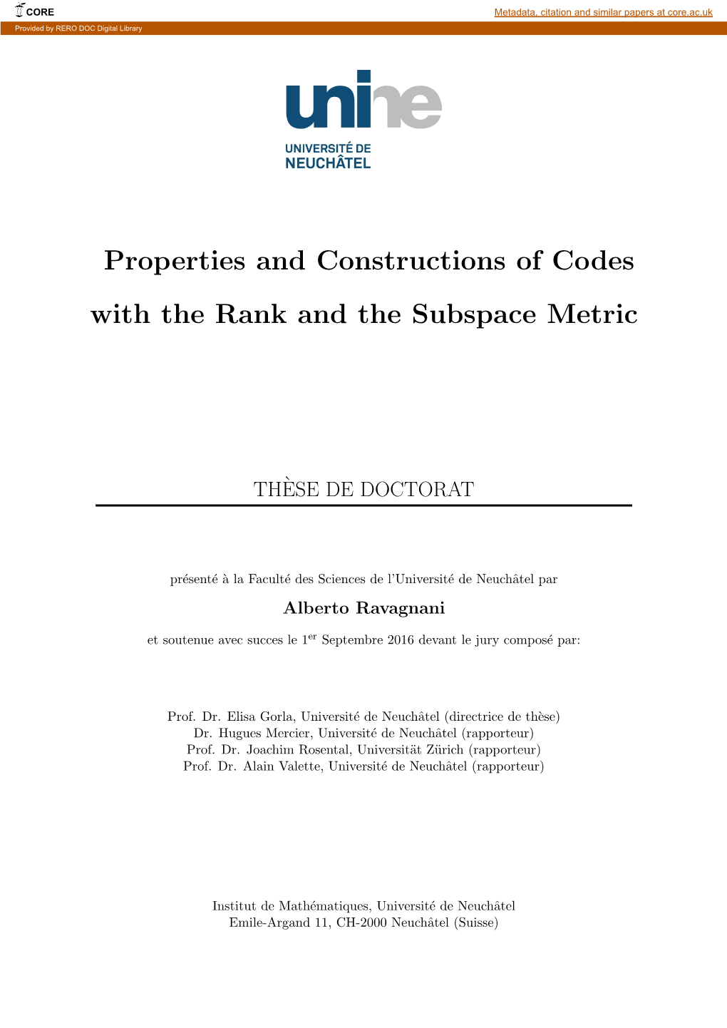 Properties and Constructions of Codes with the Rank and the Subspace Metric
