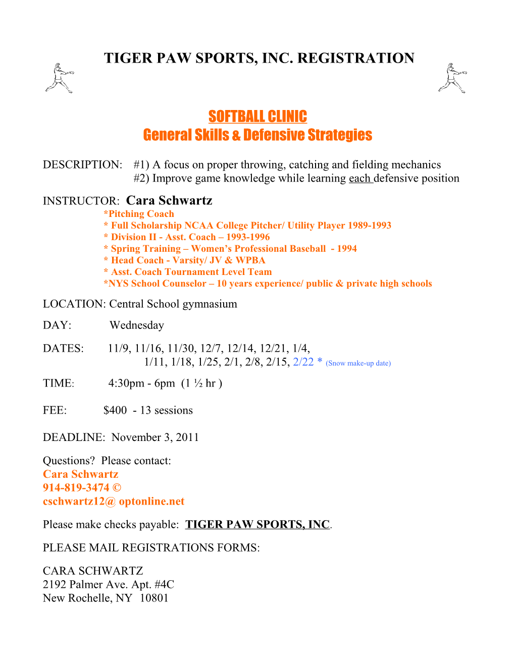 Tiger Paw Sports, Inc. Registration