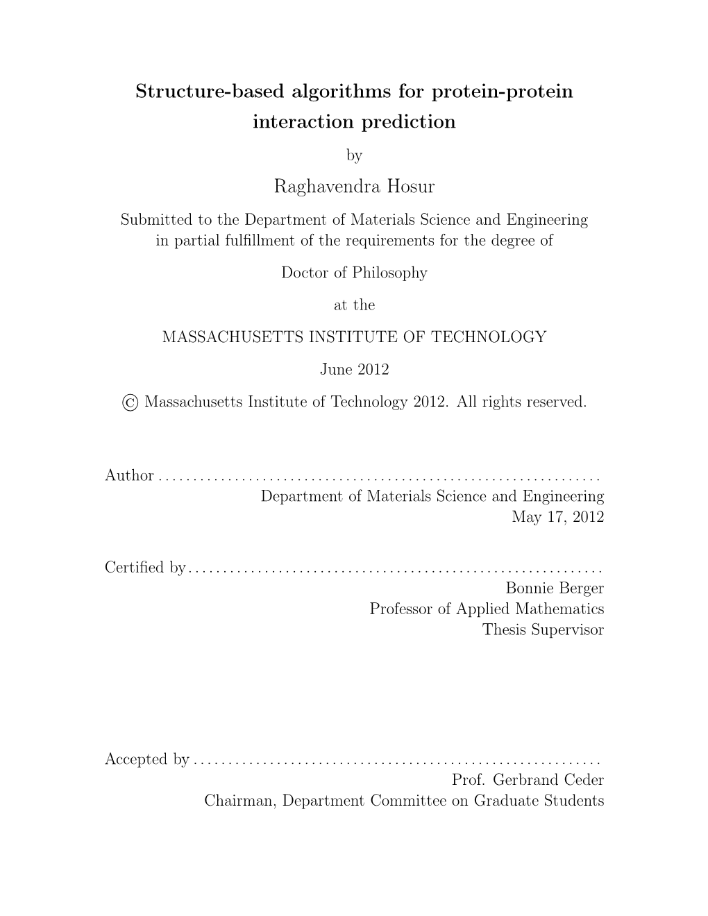 Structure-Based Algorithms for Protein-Protein Interaction Prediction