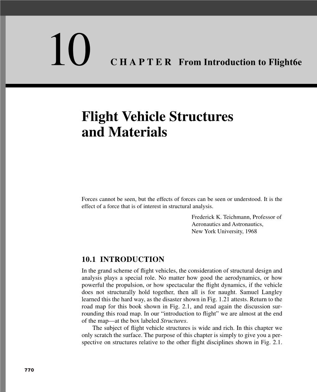 Flight Vehicle Structures and Materials