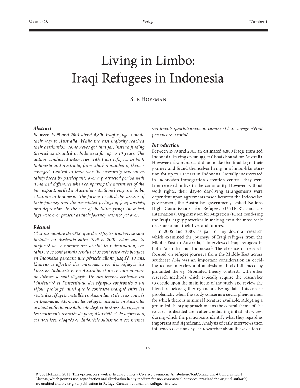 Iraqi Refugees in Indonesia