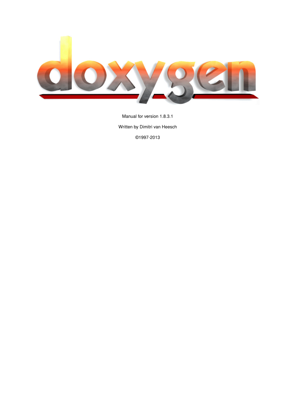 Doxygen Manual-1.8.3.1