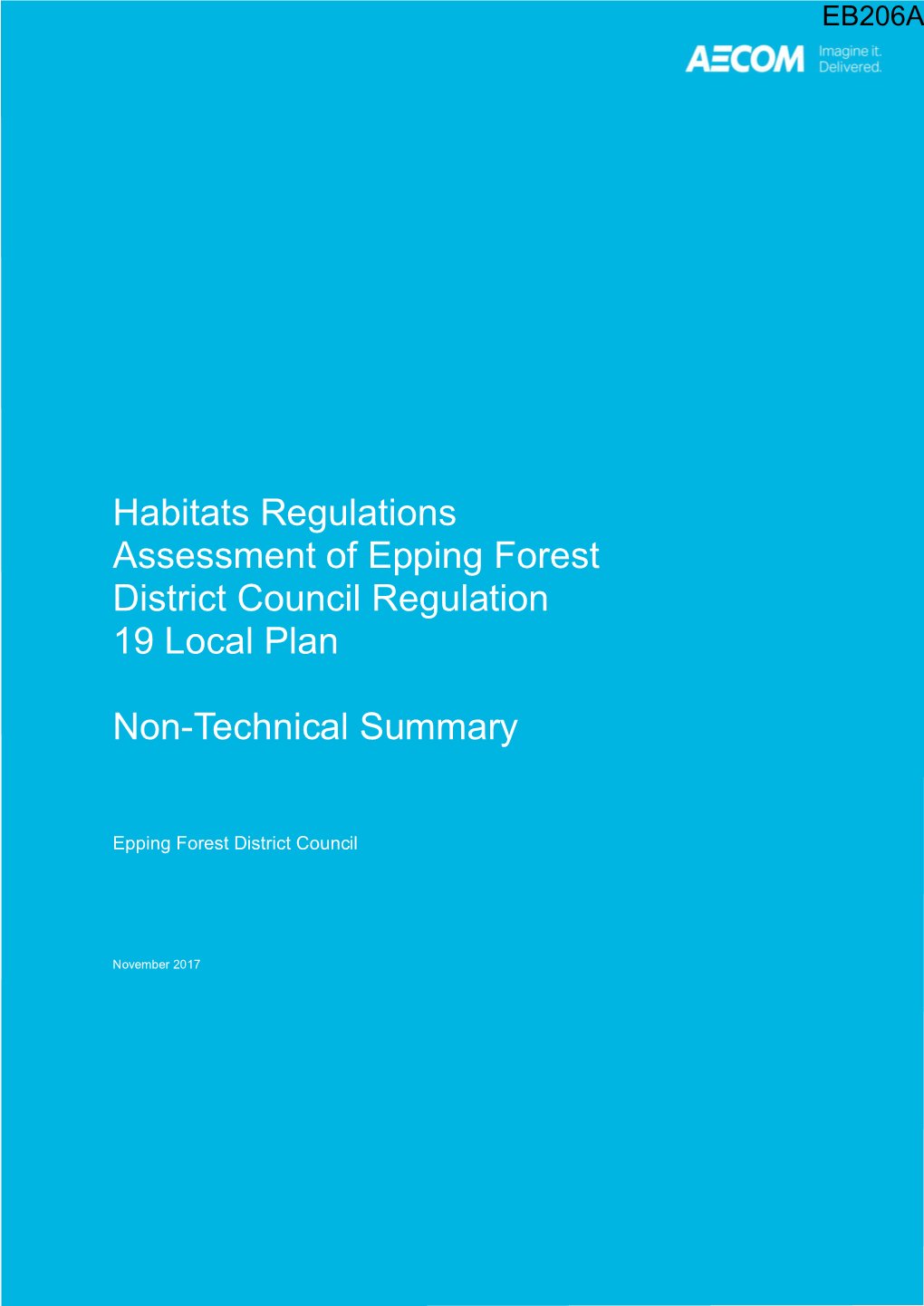 Habitats Regulations Assessment Non-Technical Summary