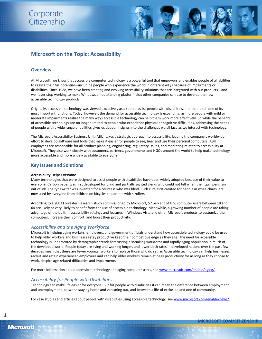 Microsoft on the Topic: Accessibility