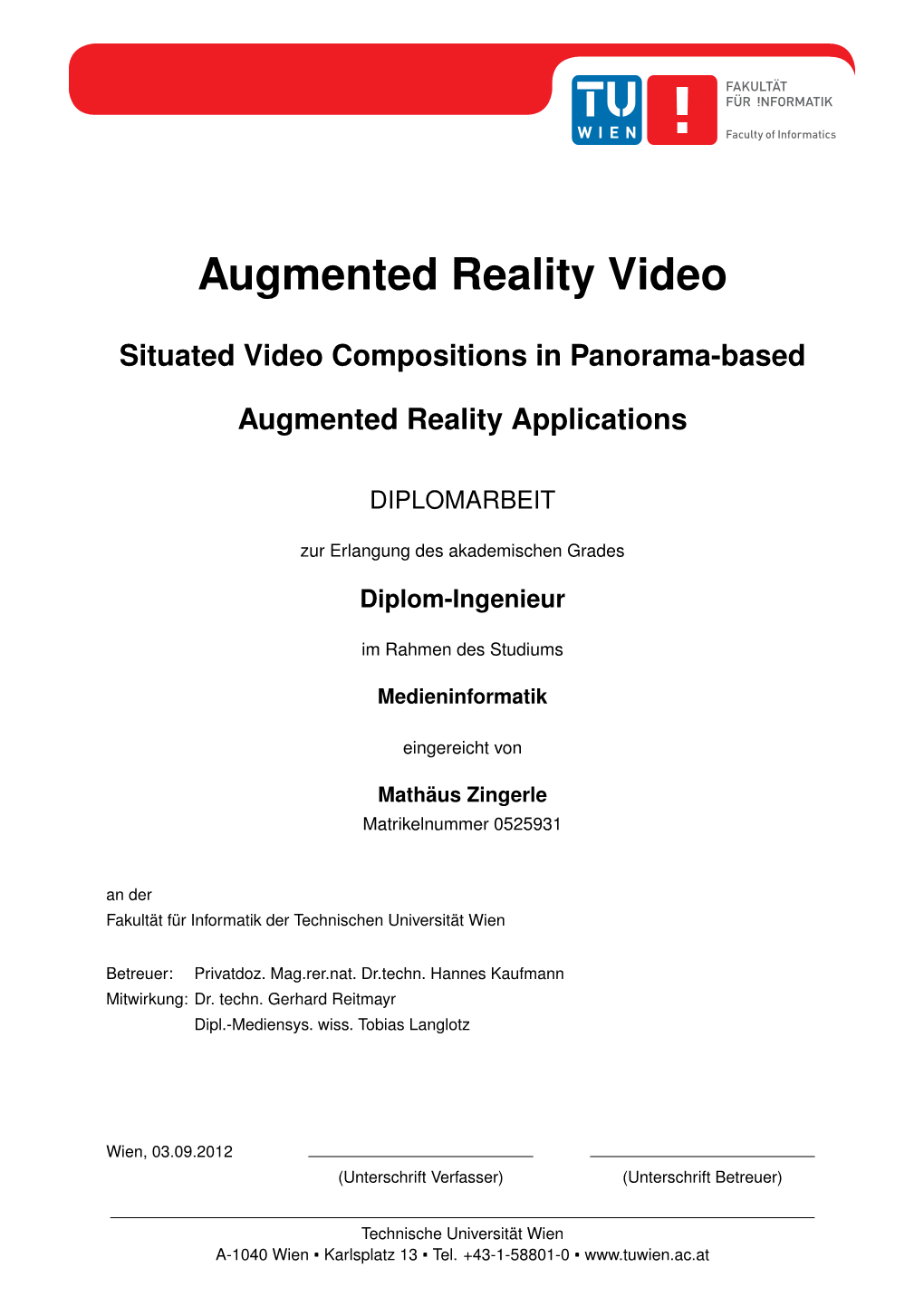 Augmented Reality Video