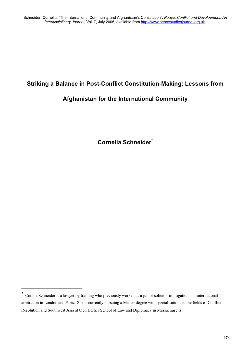 Striking a Balance in Post-Conflict Constitution-Making: Lessons From