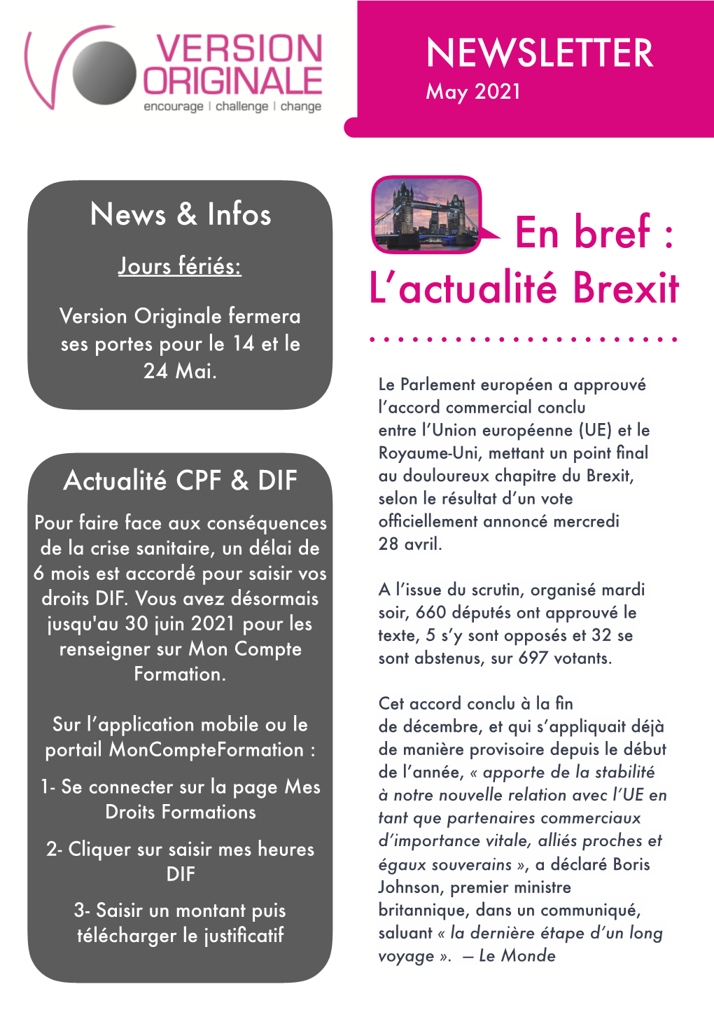 L'actualité Brexit