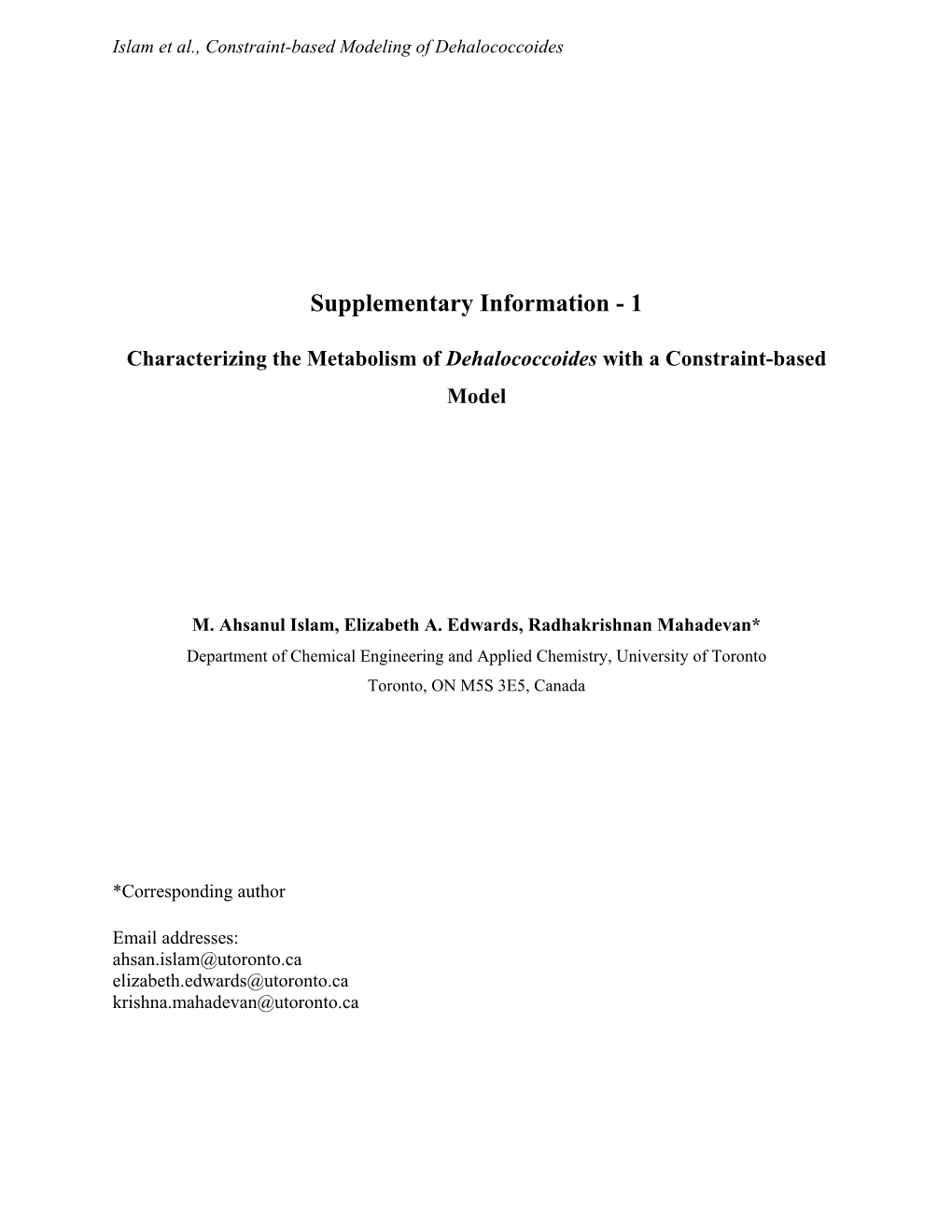 Supplementary Information - 1