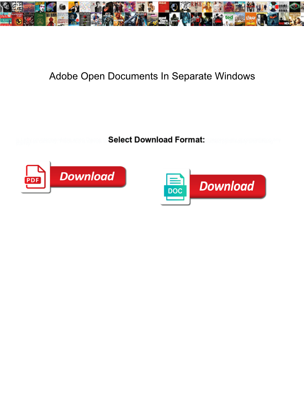 Adobe Open Documents in Separate Windows