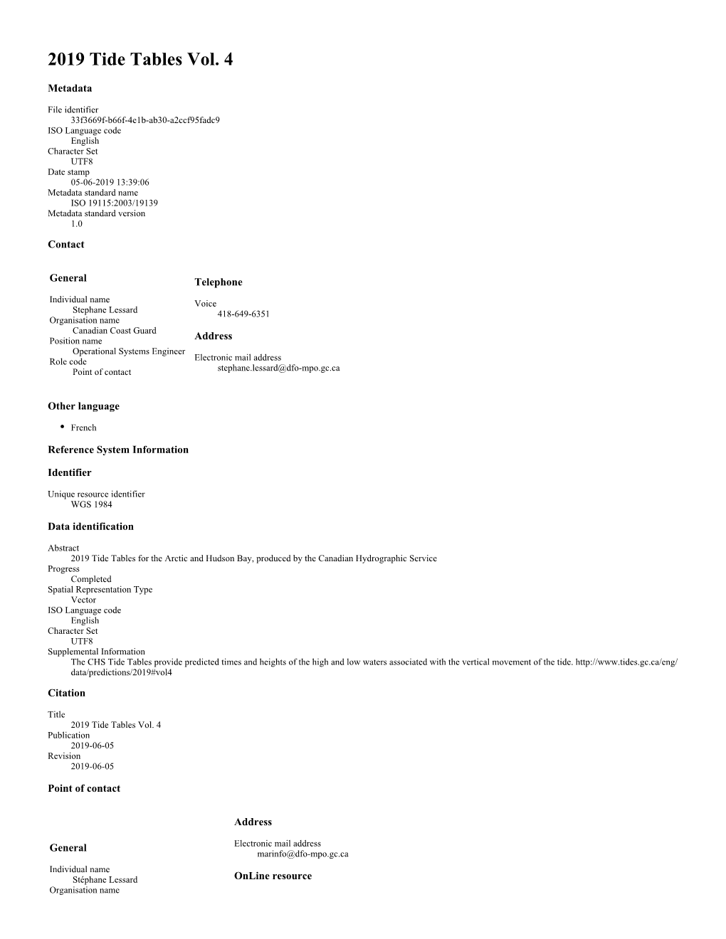 2019 Tide Tables Vol. 4