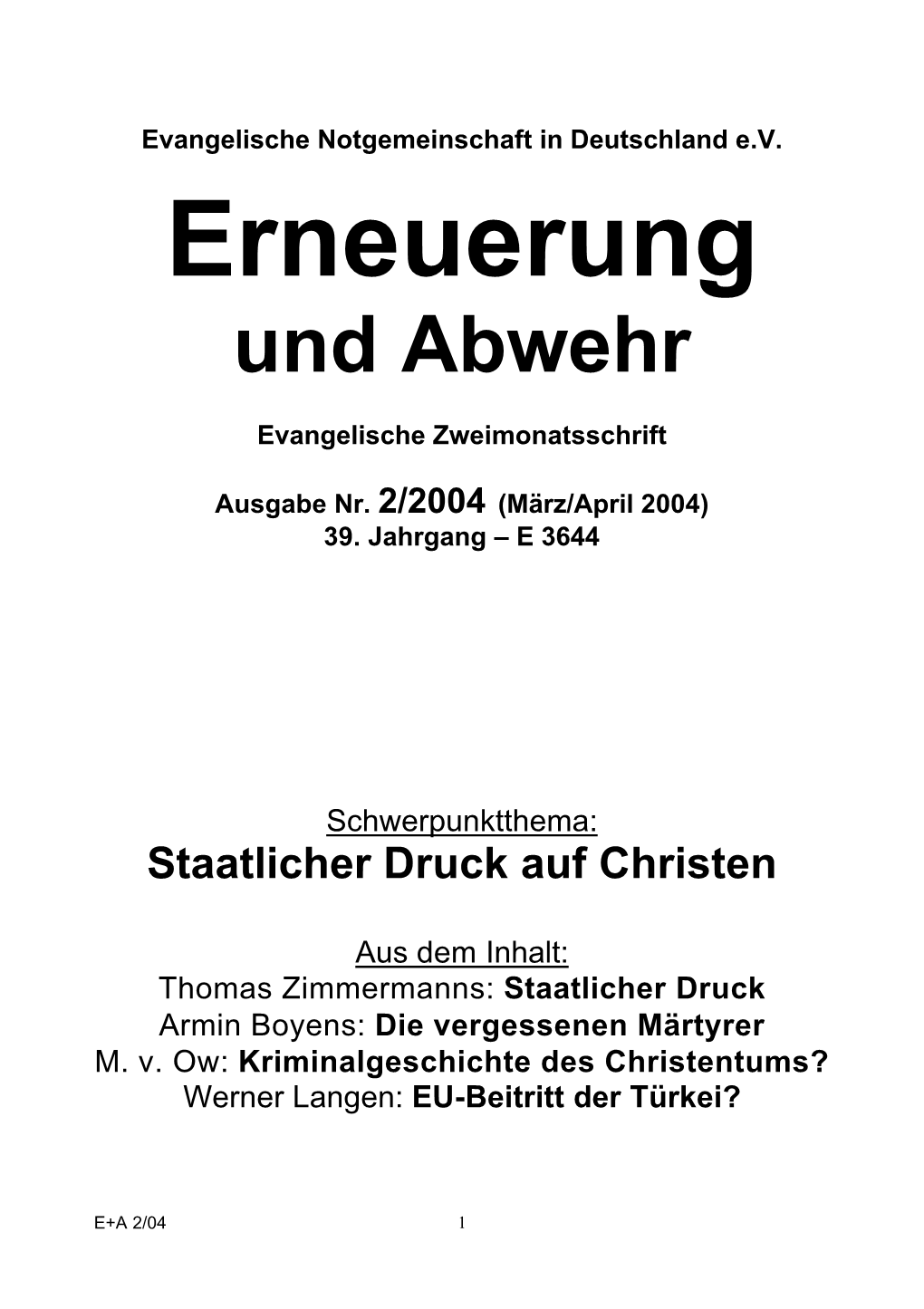 Staatlicher Druck Auf Christen