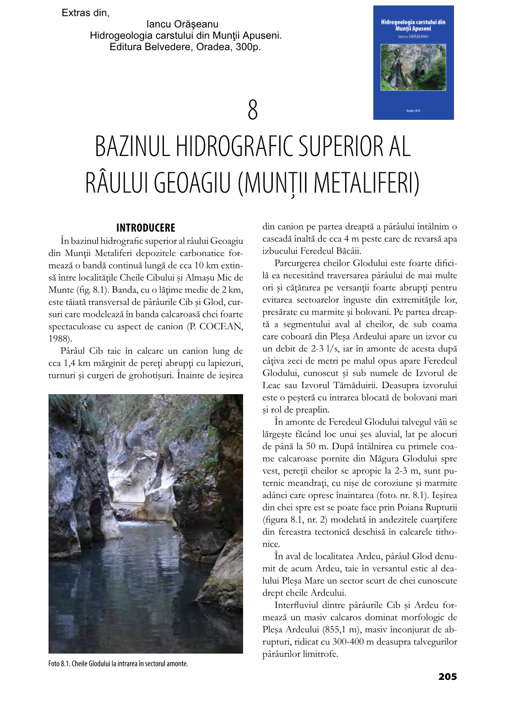 8 Bazinul Hidrografic Superior Al Râului Geoagiu (Munţii Metaliferi)