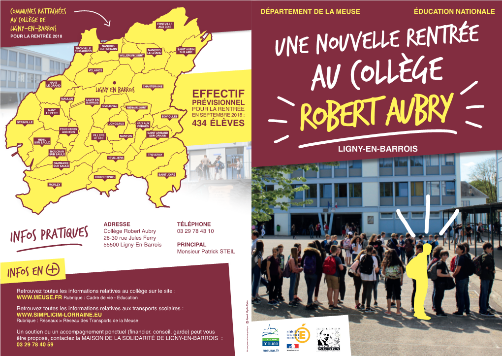 Au Collège De Erneville Aux Bois Ligny-En-Barrois Pour La Rentrée 2018