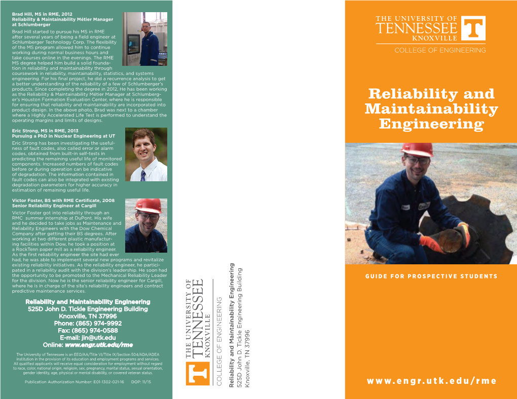 Reliability and Maintainability Engineering 525D John D