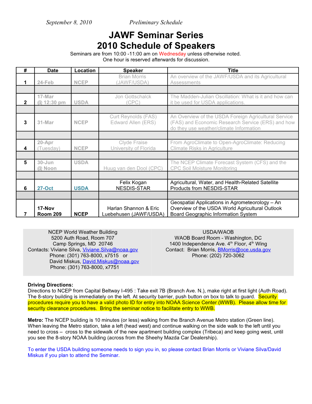 Climate Test Bed Seminar Series