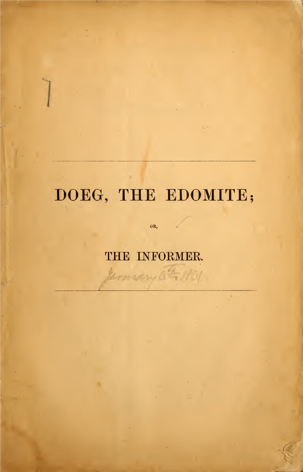 Doeg, the Edomite;