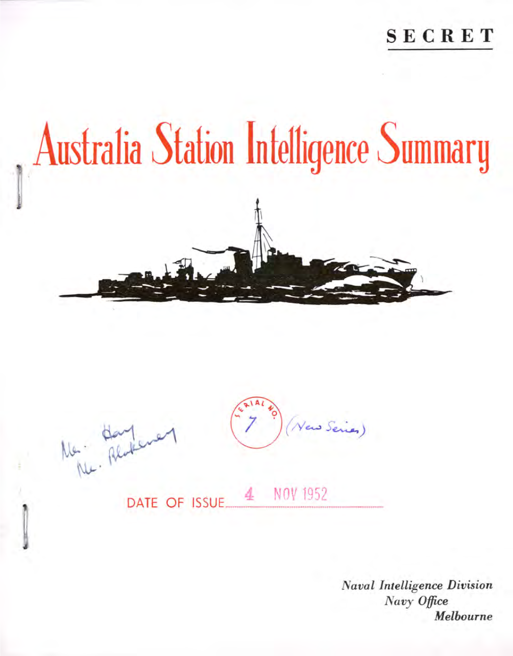 Australia Station Intelligence Summary