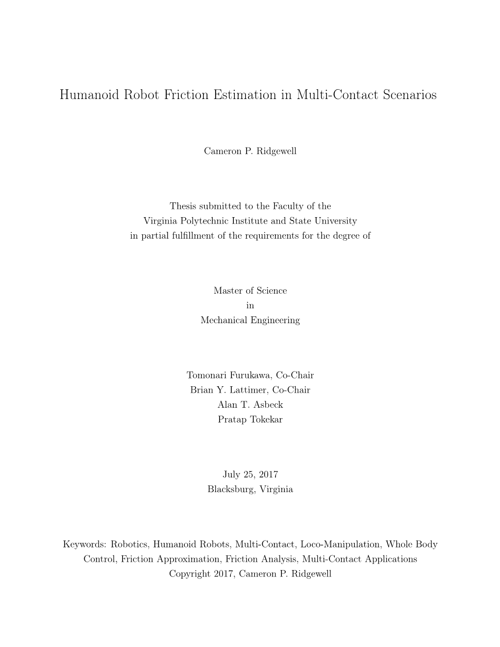 Humanoid Robot Friction Estimation in Multi-Contact Scenarios