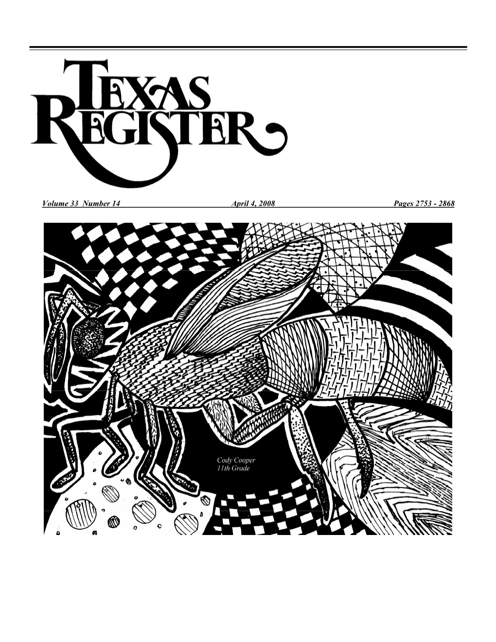 Texas Register V.33 No.14