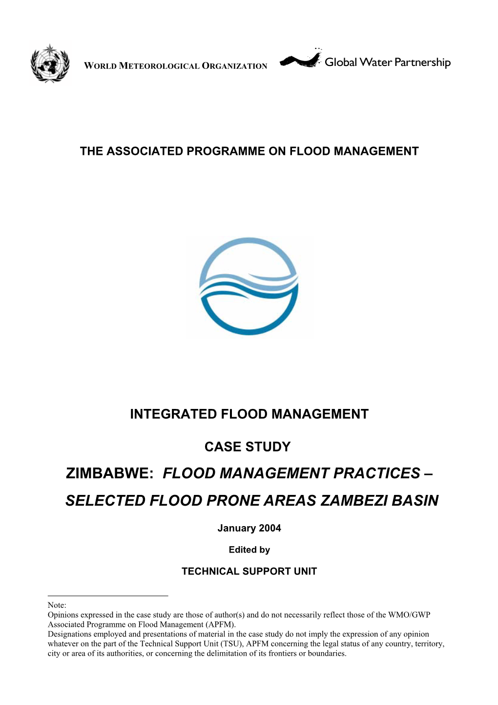 Selected Flood Prone Areas Zambezi Basin