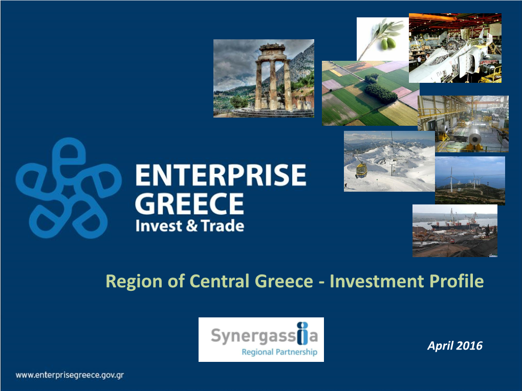 Region of Central Greece - Investment Profile