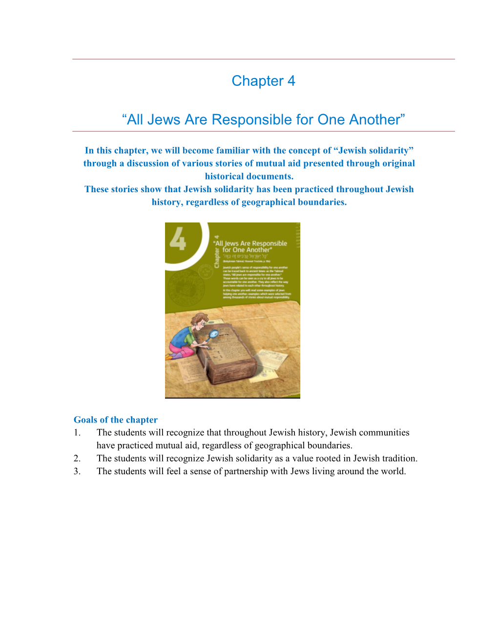 Chapter 4 “All Jews Are Responsible for One Another”