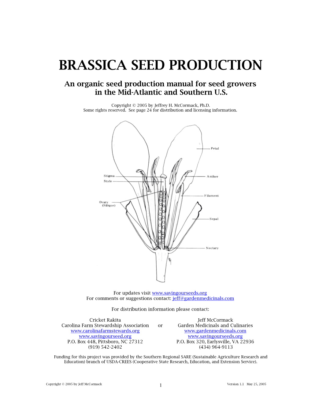 Organic Brassica Seed Production Guide