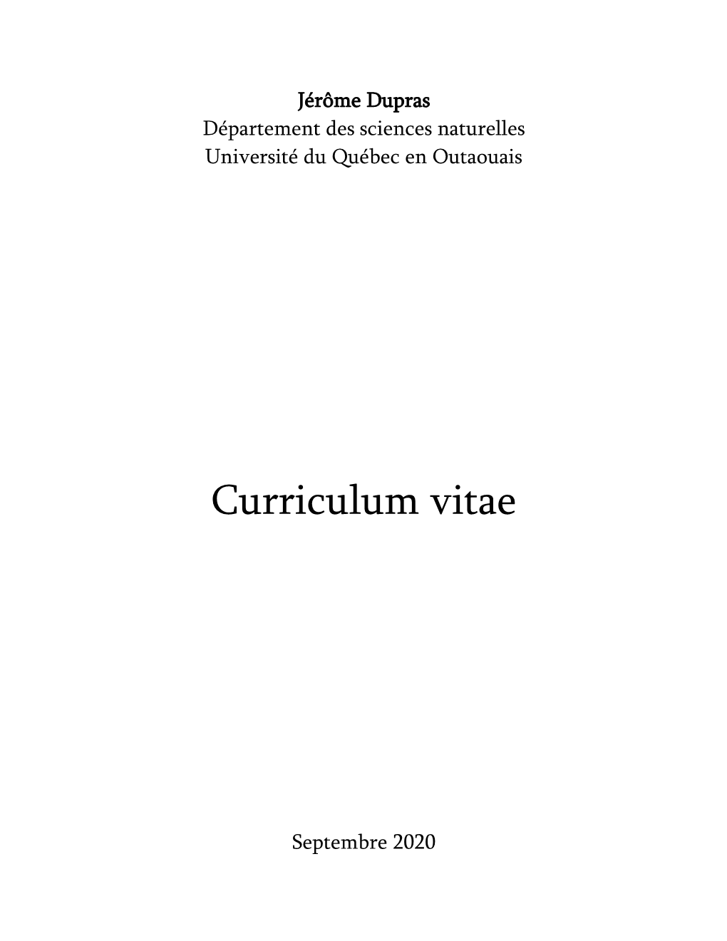 Curriculum Vitae