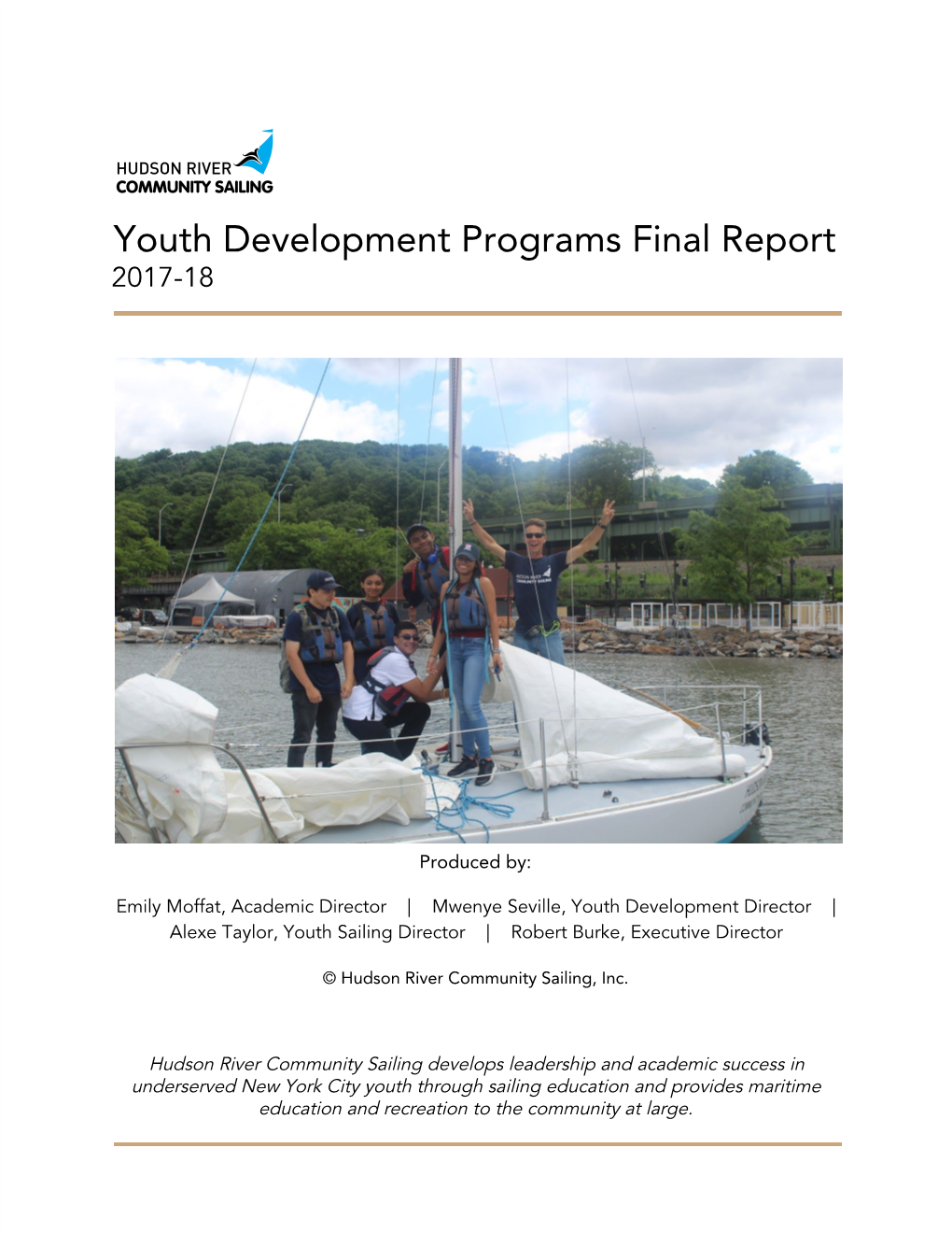 Youth Development Programs Final Report 2017-18