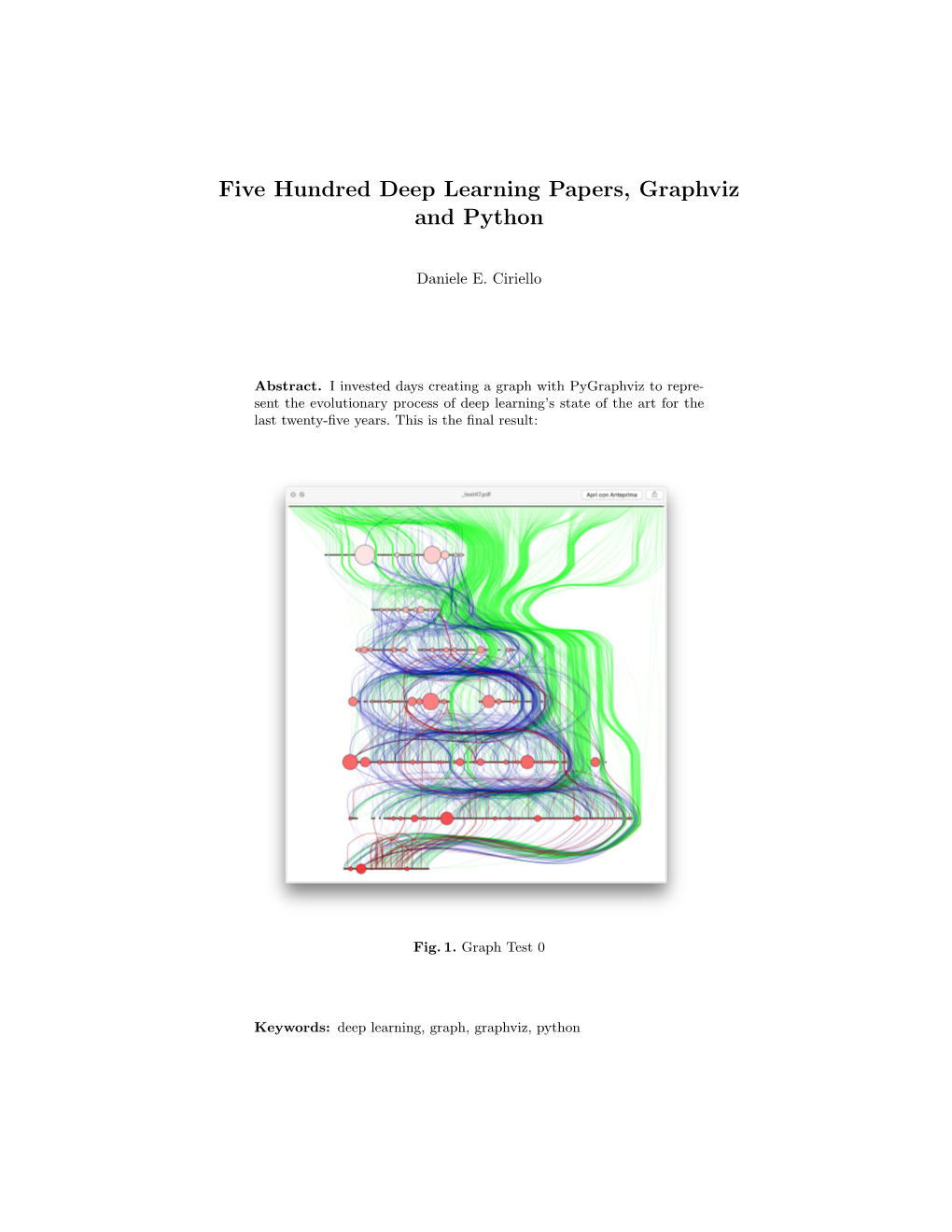 Five Hundred Deep Learning Papers, Graphviz and Python