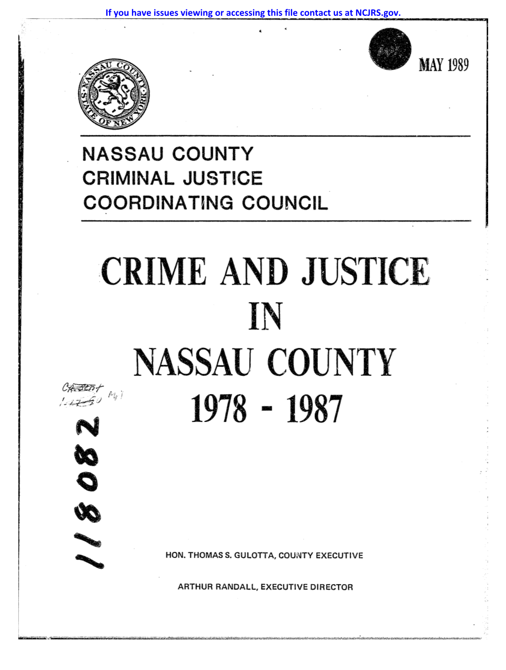 Crime and Justice in Nassau County