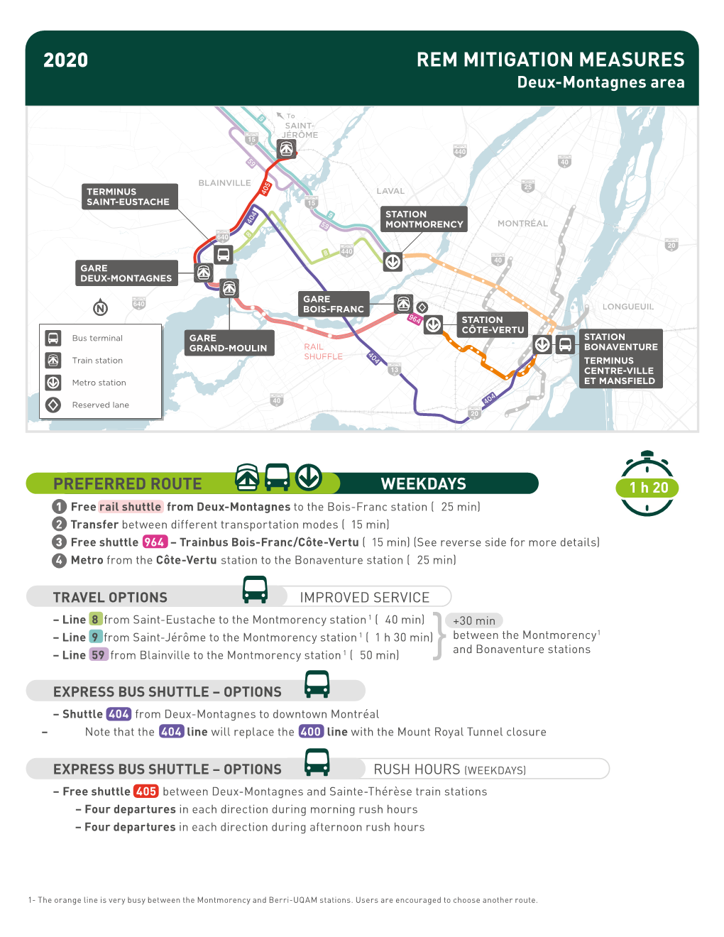 2020 REM MITIGATION MEASURES Deux-Montagnes Area