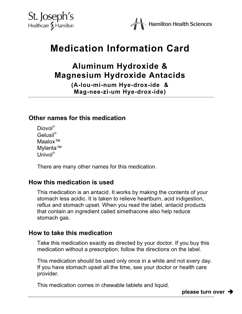 Aluminum Hydroxide and Magnesium Hydroxide Antacids