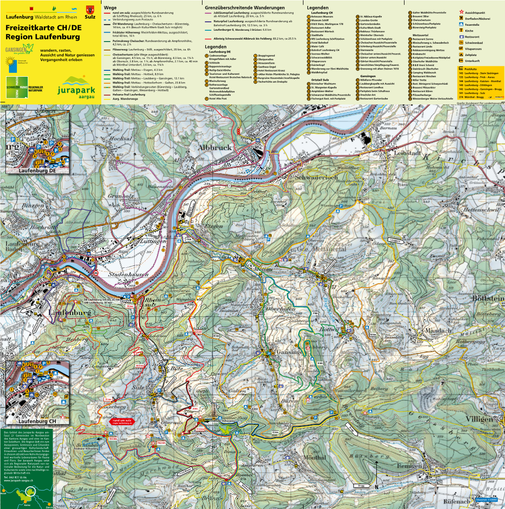 Freizeitkarte CH / DE Region Laufenburg