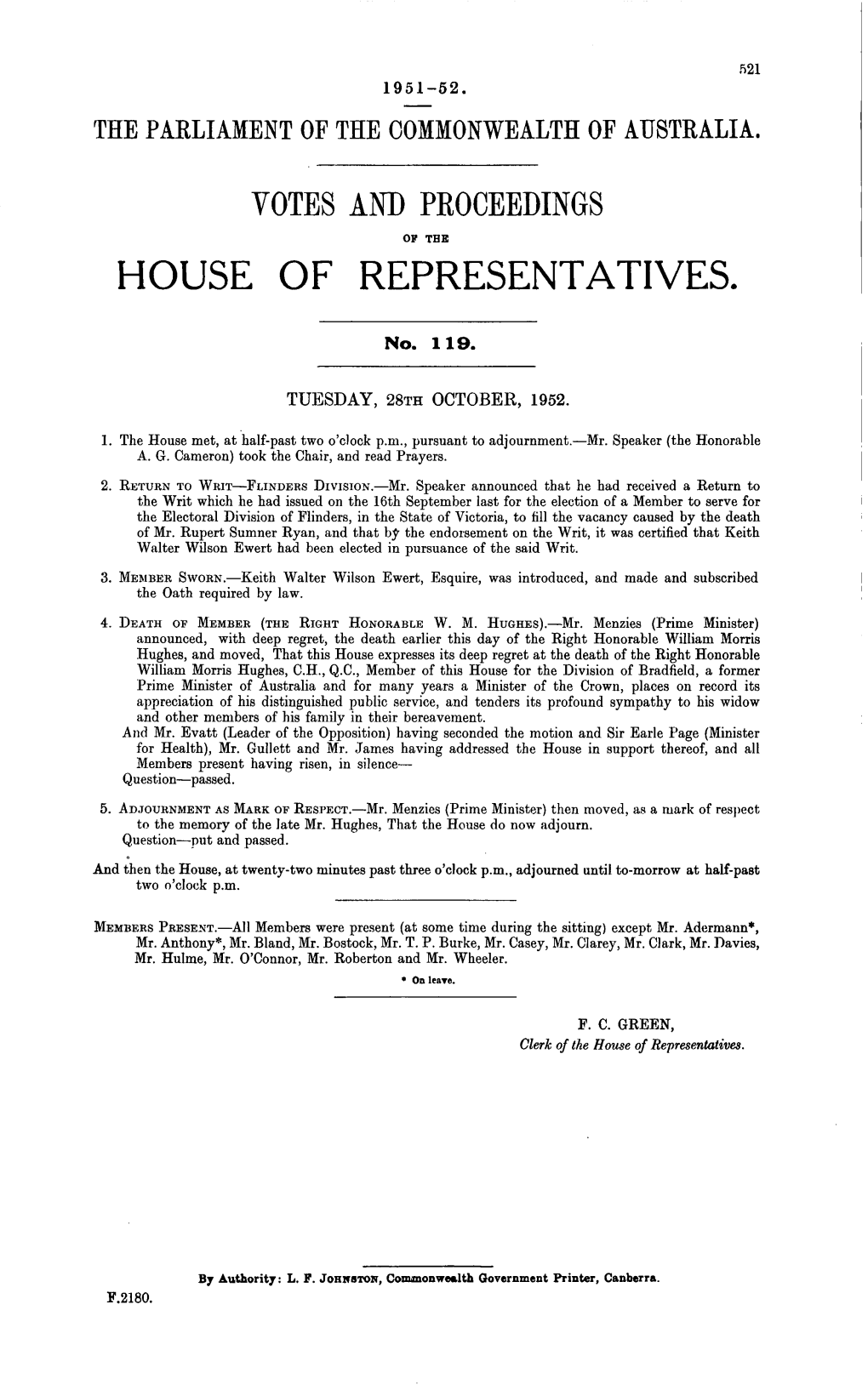 House of Representatives