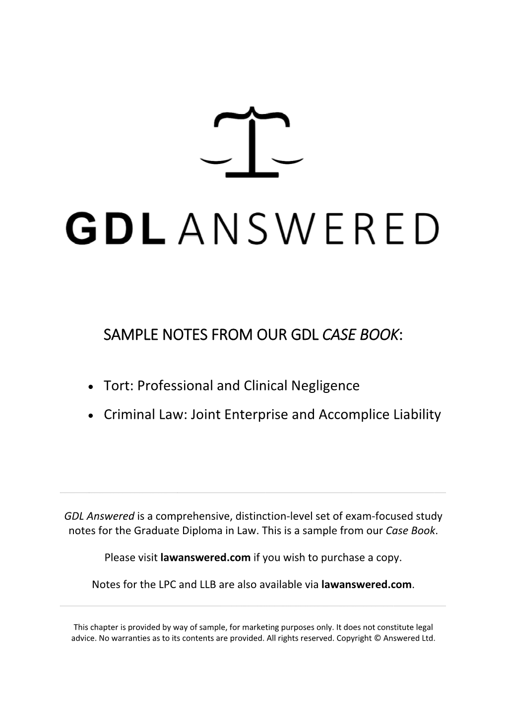 Frontplate GDL Answered Case Book