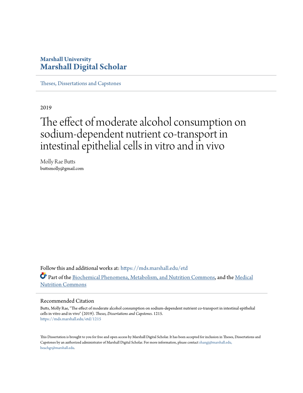 The Effect of Moderate Alcohol Consumption on Sodium-Dependent