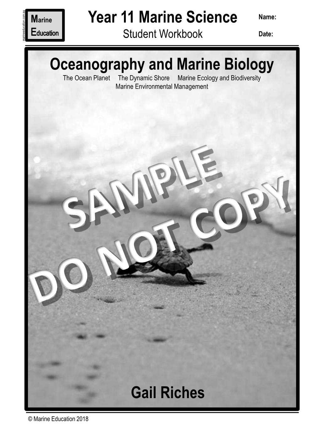 Year 11 Marine Science Oceanography and Marine Biology