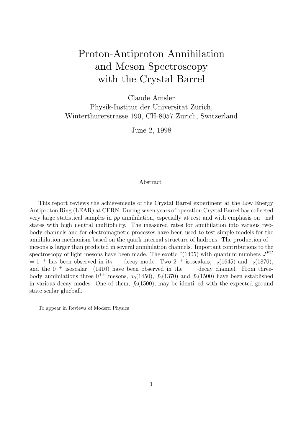 Proton-Antiproton Annihilation and Meson Spectroscopy with the Crystal Barrel