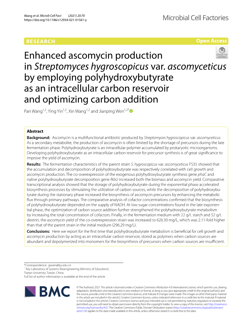 Enhanced Ascomycin Production in Streptomyces Hygroscopicus Var