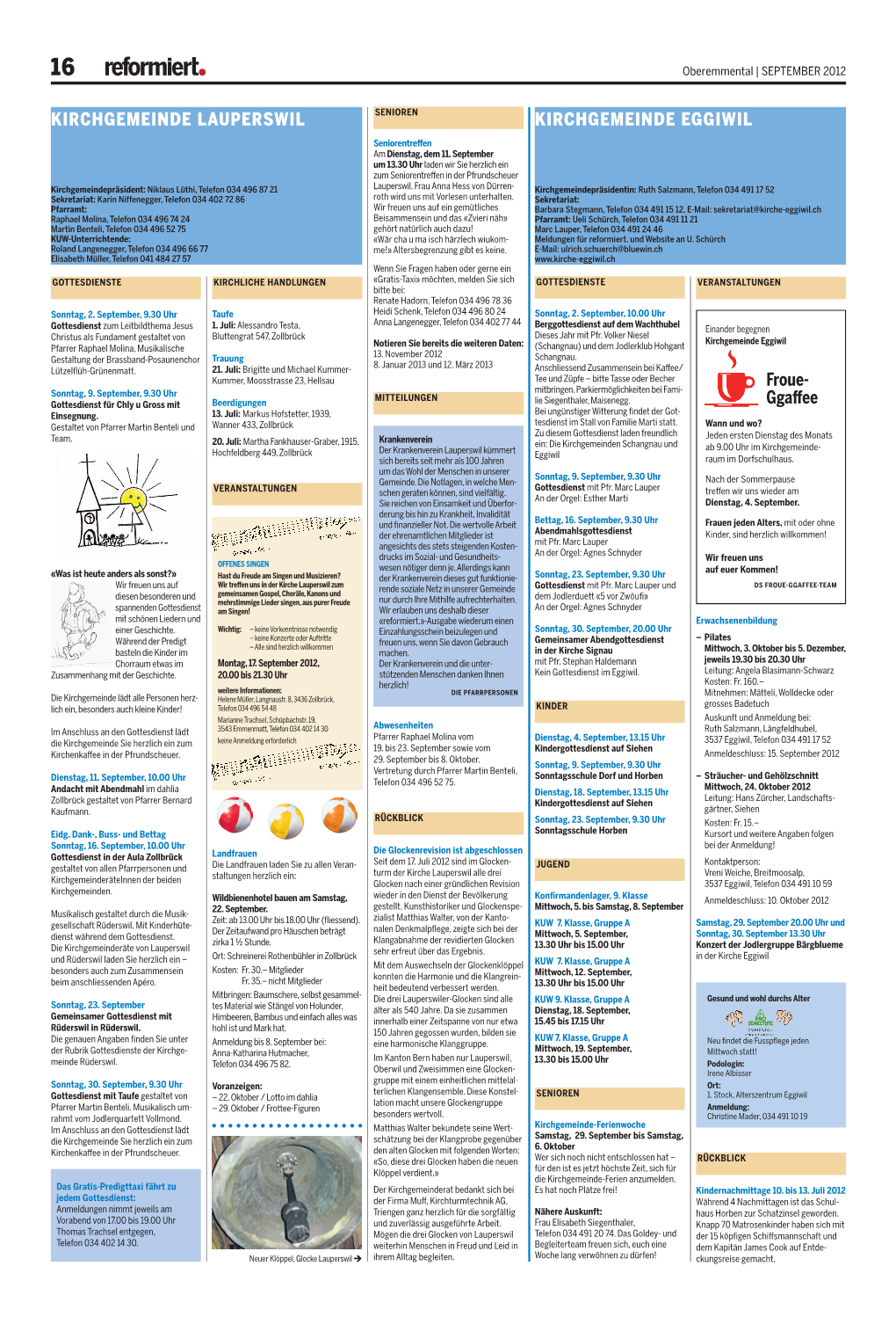 Kirchgemeinde Lauperswil Senioren Kirchgemeinde Eggiwil