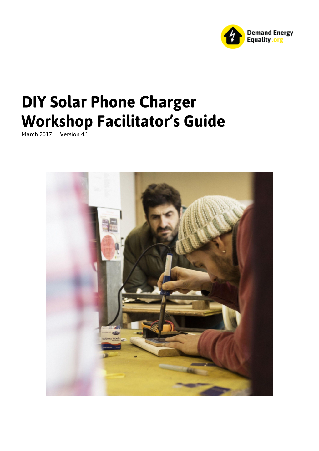 DIY Solar Phone Charger Workshop Facilitator's Guide