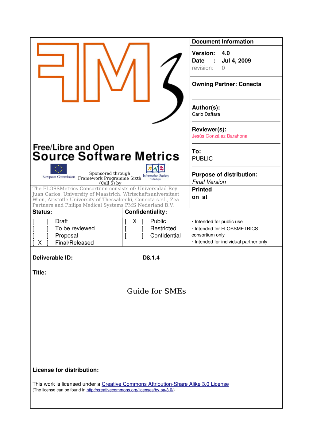 Flossmetrics Deliverable