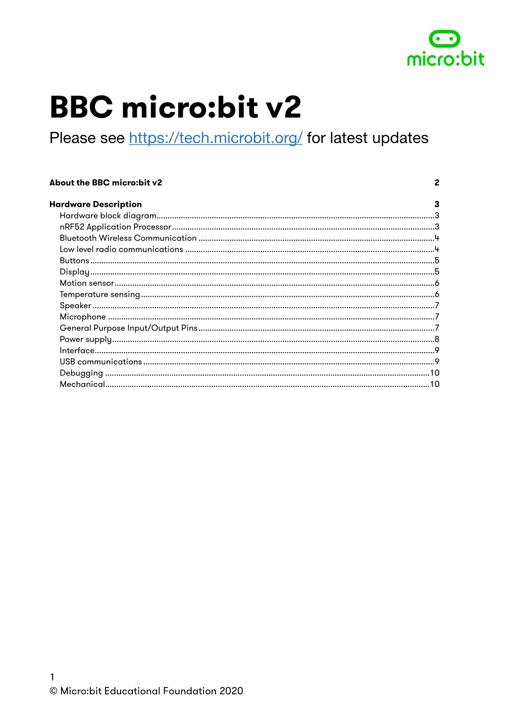 BBC Micro:Bit V2 Please See for Latest Updates
