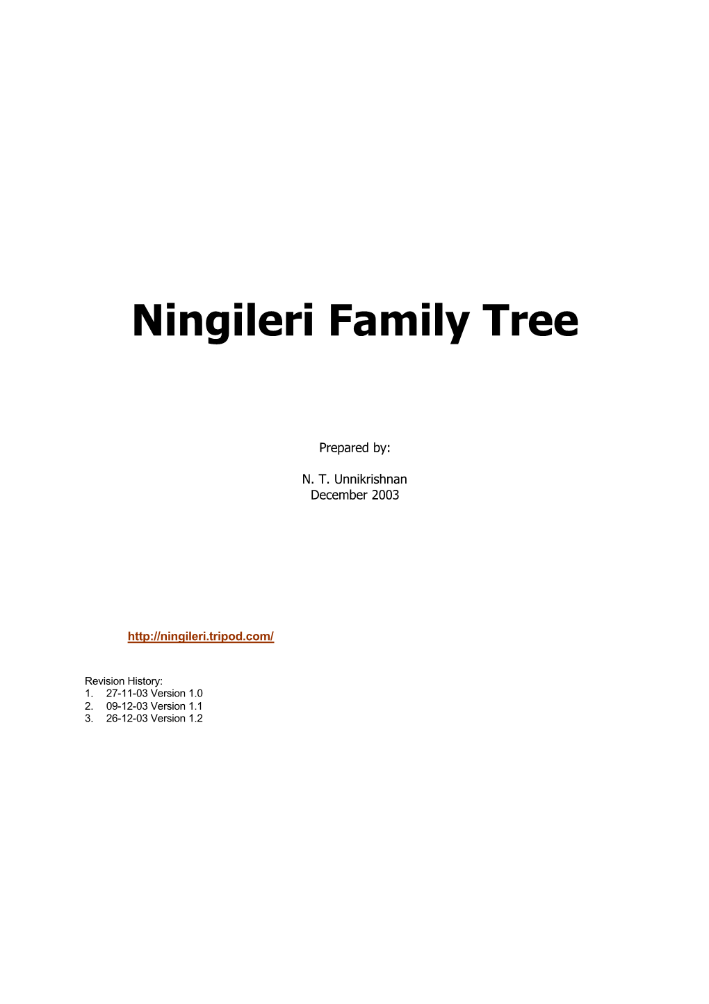 Ningileri Family Tree