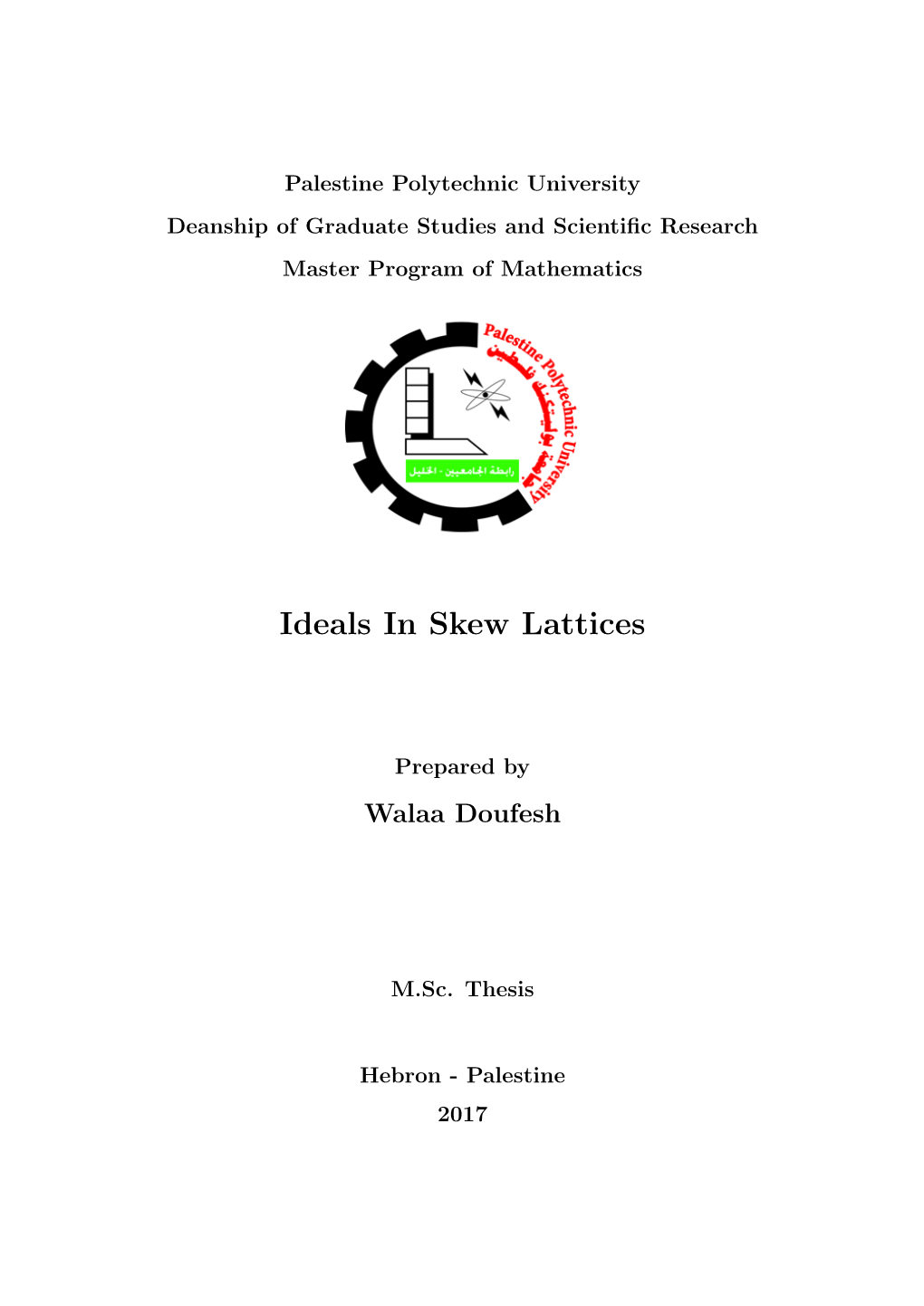 Ideals in Skew Lattices