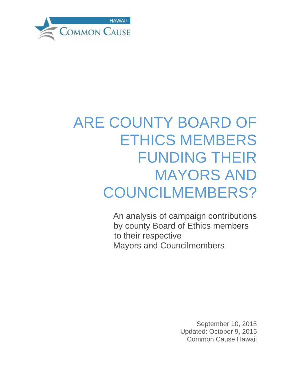 Are County Board of Ethics Members Funding Their Mayors and Councilmembers?